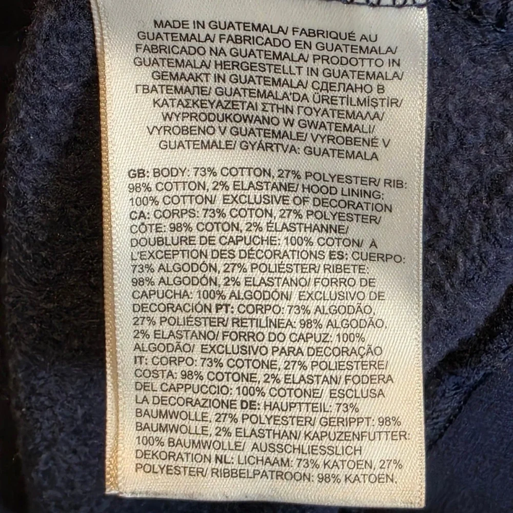 The North Face Mens Navy Blue Dome 5 Tent Graphic Pullover Hoodie Large